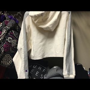 Champion Corderoy Cropped hoodie. Womens XL.